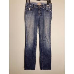 Paige Melrose Straight Leg Jeans Medium Wash Sz 28 ~ 32.5 Inseam Long Legs Here!